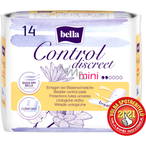 Bella Control Discreet Mini Inkontinenční vložky, 14 ks Bella Control Discreet Mini Inkontinenční vložky, 14 ks