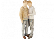 Arora Design Oddany figura ojciec i syn/mężczyzna Para Figurka z żywicy 27 cm