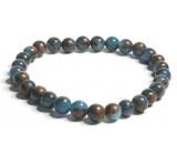 Jaspies Cloisonne Blue bransoletka elastyczna naturalny kamień, kuleczka 6 mm / 16 - 17 cm