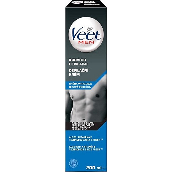 Veet Men Sensitive depilační krém pro citlivou pokožku 200 ml