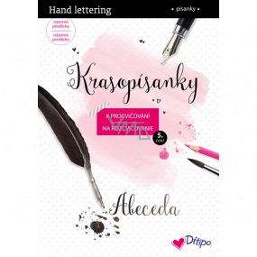 Ditipo Krasopísanky 5 Moderní krasopis Hand lettering abeceda k procvičování 32 stran 7262001