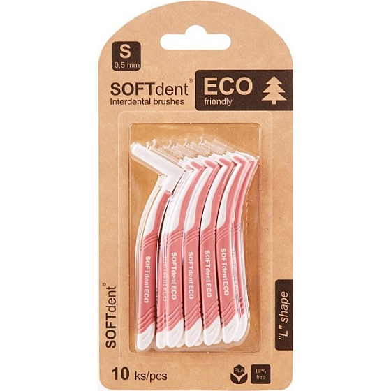 Soft Dent Eco mezizubní kartáček zahnutý S 0,5 mm 10 sztuk