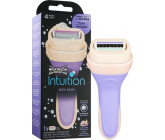Wilkinson Intuition Dry Skin Mleko kokosowe i olej migdałowy maszynka do golenia 4 ostrza dla kobiet + głowica zamienna 1 szt