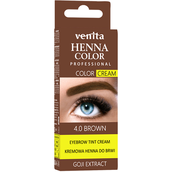 Venita Henna Color kremowa farba na brwi 4.0 Brązowa 30 g