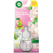 Air Wick Essential Oils White Peony & Jasmine Blossom - Pivoňka a jasmínový květ elektrický osvěžovač náhradní náplň 19 ml