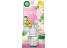 Air Wick Essential Oils White Peony & Jasmine Blossom - Pivoňka a jasmínový květ elektrický osvěžovač náhradní náplň 19 ml