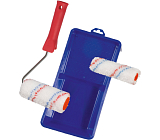 Spokar mikroplyš wałki malarskie z uchwytem i wanienką, 2 × 100 mm