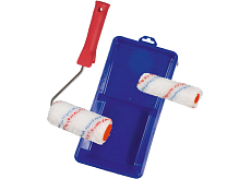 Spokar mikroplyš wałki malarskie z uchwytem i wanienką, 2 × 100 mm