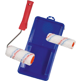 Spokar mikroplyš wałki malarskie z uchwytem i wanienką, 2 × 100 mm