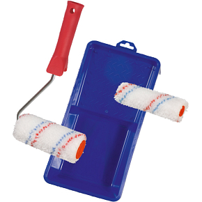 Spokar mikroplyš wałki malarskie z uchwytem i wanienką, 2 × 100 mm