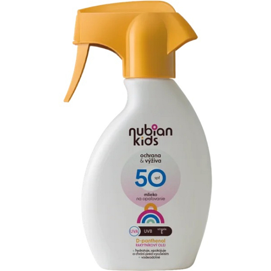 NUBIAN Kids Mleko do opalania w sprayu SPF 50, 225 ml