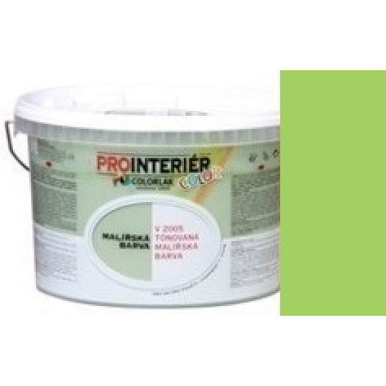Colorlak Prointeriér Color V2005 0500 Zelená tónovaná interiérová malířská barva 7 + 1 kg
