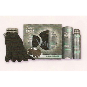 Dove Men + Care Aqua Impact sprchový gel + antiperspirant + Rukavice, kosmetická sada