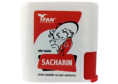 Fan Sacharin Sztuczny słodzik 500 tabletek w dozowniku 30 g