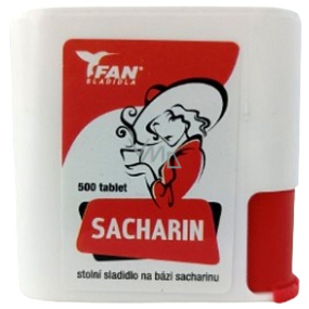 Fan Sacharin Sztuczny słodzik 500 tabletek w dozowniku 30 g