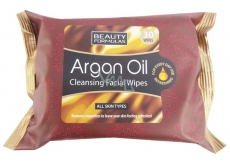 Beauty Formulas Olej arganowy Chusteczki kosmetyczne do demakijażu i oczyszczania 30 sztuk