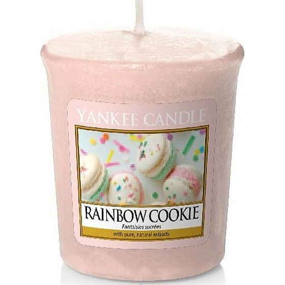Yankee Candle Rainbow Cookie - Duhové makronky vonná svíčka votivní 49 g