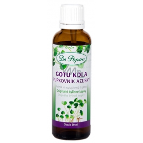 Dr. Popov Gotu Kola (Brahmi), oryginalne krople ziołowe wspierające pamięć i koncentrację 50 ml