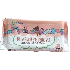 Miléne dziecięce chusteczki nawilżane spłukiwalne, 56 sztuk
