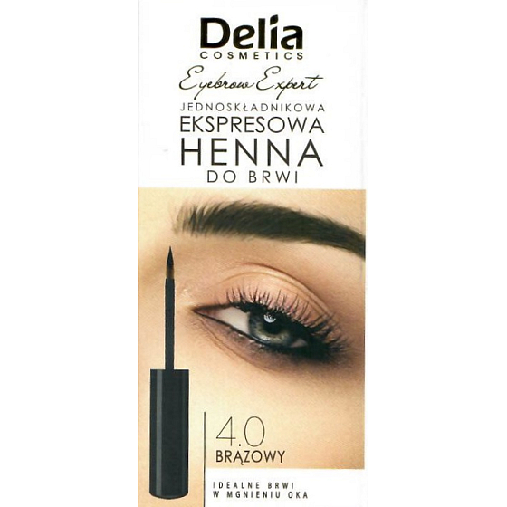 Delia Cosmetics Instant Eyebrown Tint barva na obočí 4.0 hnědá 6 ml