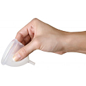 LadyCup Menstruační kalíšek transparentní, malý S + Milton sterilizační tablety