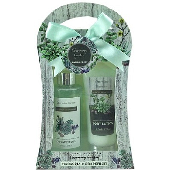 Salsa Collection Marakuja a Grep sprchový gel 140 ml + tělové mléko 110 ml, kosmetická sada v papírové taštičce