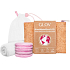 Glov LessWasteMoreGlov znovupoužitelné odličovací tampony 5 kusů + ručník na obličej + pytlík na praní tamponů + korková kosmetická taštička, kosmetická sada