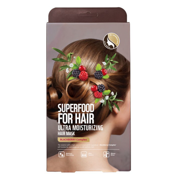 Farmskin Superfood For Hair Ostružina textilní maska na vlasy 3 kusy