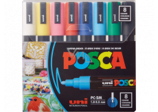 Posca Univerzální sada akrylátových popisovačů 1,8 - 2,5 mm Mix základních barev 8 kusů PC-5M