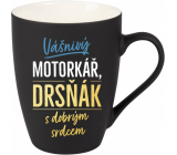 Albi Sametowy kubek Pasjonat motocyklu czarny 300 ml