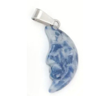 Sodalit Księżyc naturalny kamień, ręcznie szlifowana figurka 2,2 x 10 mm, kamień komunikacji