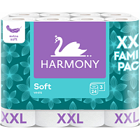 Harmony Soft Family Pack 3-warstwowy papier toaletowy, 24 rolki, 15,7 m rolki