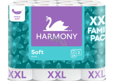 Harmony Soft Family Pack 3-warstwowy papier toaletowy, 24 rolki, 15,7 m rolka