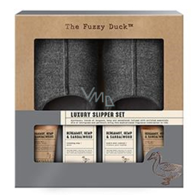 Baylis & Harding Bergamot, Konopí a Santalové dřevo sprchový gel 50 ml + balzám po holení 50 ml + krystalky pro koupel svalů 100 g + toaletní mýdlo 100 g + pantofle 1 pár, kosmetická sada pro muže