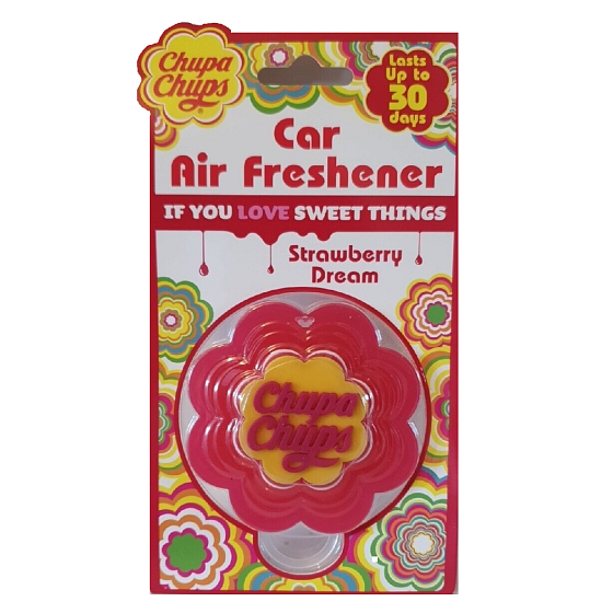 Chupa Chups Strawberry Dream - Jahodový sen vůně do auta 1 kus