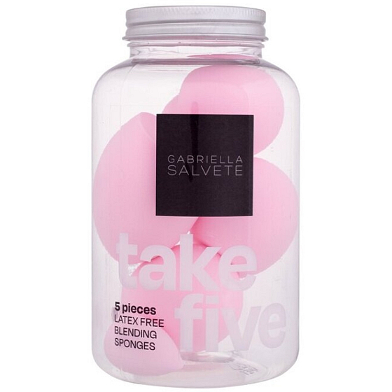 Gabriella Salvete Take Five miękka gąbka do komfortowej aplikacji makijażu różowa 5 sztuk