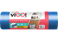 viGO worki na śmieci, 9 µ, 58 × 67 cm, 60 l, 28 sztuk