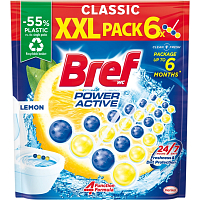 Bref WC kuličky Power Aktiv Lemon, 6 x 50 g