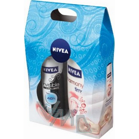 Nivea Kazpure sprchový gel 250 ml + antiperspirant sprej 150 ml, pro ženy kosmetická sada