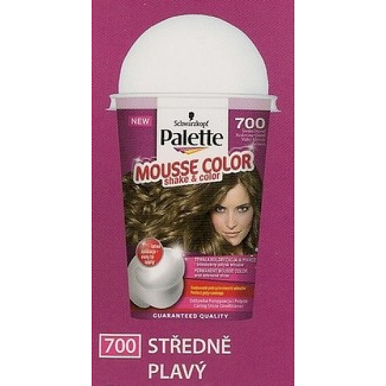 Schwarzkopf Palette Mousse Color Shake and color barva na vlasy 700 Středně plavý