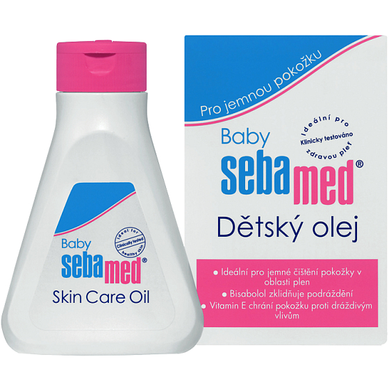 SebaMed Baby Olej pro čištění pokožky pod plenami pro děti 150 ml