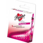 Pepino Pleasure z wypustkami kondom z naturalnego lateksu 3 sztuki