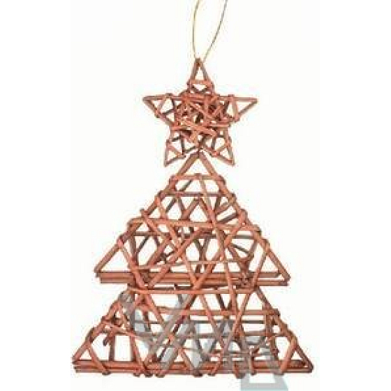 Stromečekproutěný s hvězdičkou hnědýna zavěšení 29 cm