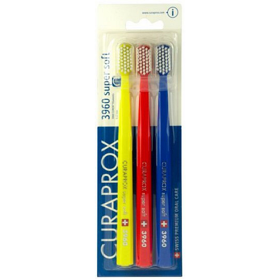 Curaprox CS 3960 Sensitive Super Soft bardzo miękkie szczoteczki do zębów 3 sztuki