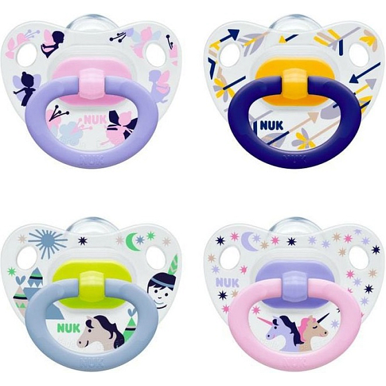 Nuk Classic Happy Days ortodontické silikonové šidítko 18+ měsíců 1 kus