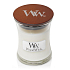 WoodWick Magnolia - Magnólie vonná svíčka s dřevěným knotem a víčkem sklo malá 85 g