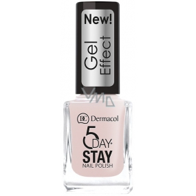 Dermacol 5 Day Stay Gel Effect dlouhotrvající lak na nehty s gelovým efektem 26 Satiné 12 ml