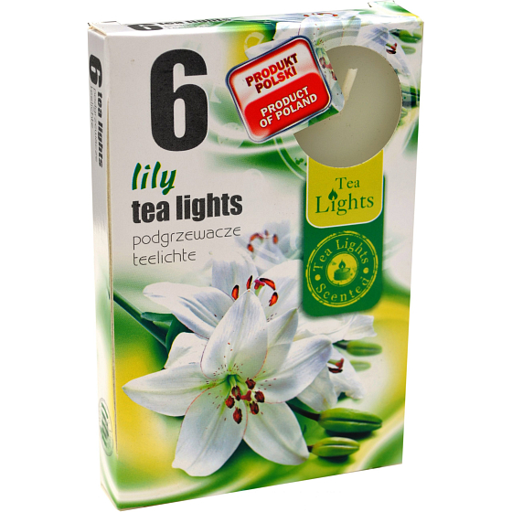 Tea Lights Lily vonné čajové svíčky 6 kusů