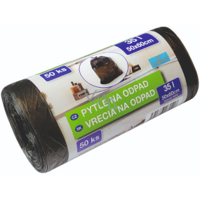 Worki na śmieci do kosza na śmieci czarne 35 litrów 50 x 60 cm 50 sztuk Worki na śmieci do kosza na śmieci czarne 35 litrów 50 x 60 cm 50 sztuk