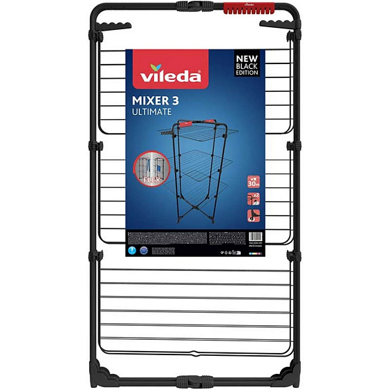 Vileda Mixer 3 Ultimate stojanowy suszarka do ubrań, powierzchnia suszenia 30 m, czarna